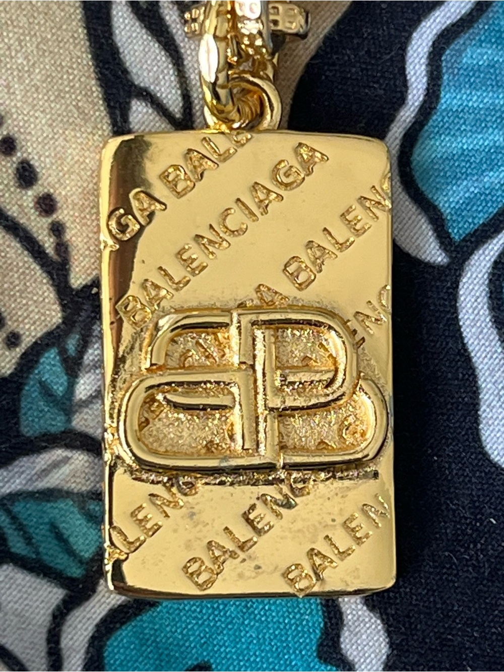 Balenciaga Gold Pendant Necklace 24” Custom Repurposed Charm Chain Read Desc - Picture 4 of 13
